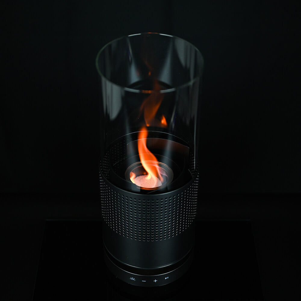 BLUEMAN Portable Bluetooth Speaker Real Flame Lantern