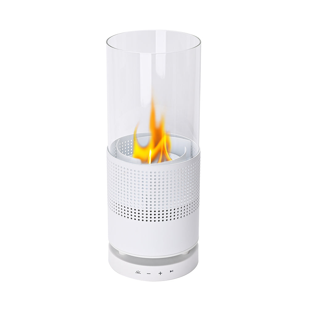 Real Flame Lantern with Bluetooth Speaker